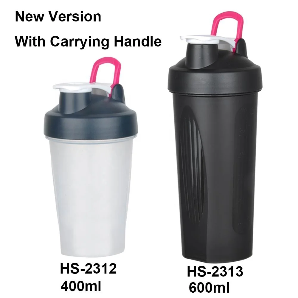With Scale Custom Logo Protein Shaker Cup Plastic Powder Shakers Sport Water Bottle