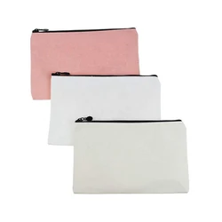 Promotion custom trend makeup pouch small beautiful canvas cotton organizer make up bag zipper cosmetic bag
