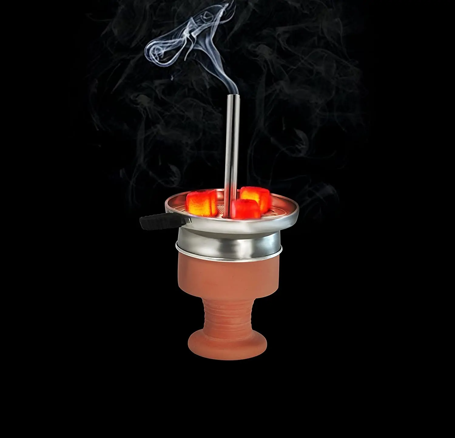 Hookah Charcoal Holder Heat Management System Device Chimney Pot Box Wind Cover Stainless Steel