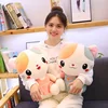 Dropshipping Soft cute sofa decorative pillow strip small milk cat doll cute plush toy to send girlfriend cat back pillow