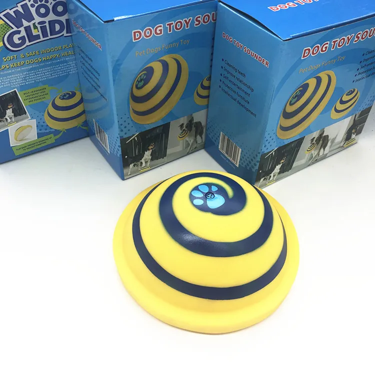 Dog Toy Sounder Sounding Disc Woof Glider Soft & Safe Indoor Pet Dogs