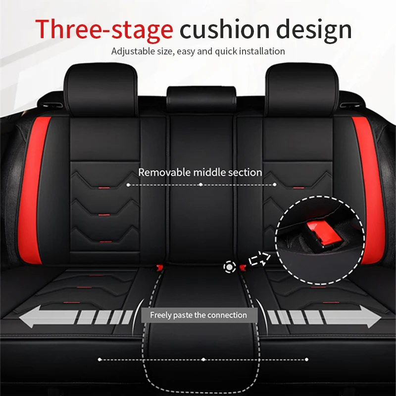 Universal New Faux Leather Car Interior Seat Covers Premium Fashion Car
