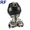 RF Hygienic Stainless Steel 3inch Mushroom Diaphragm Valves Double Acting Pneumatic Actuator