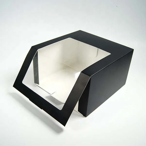 

box with pvc window,10 Pieces, Black, white, brown
