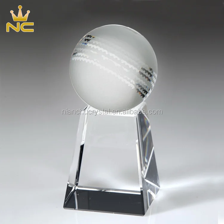 Cricket trophées voyager Crystal Cricket Trophée Gravure Libre Récompense 3sizes 