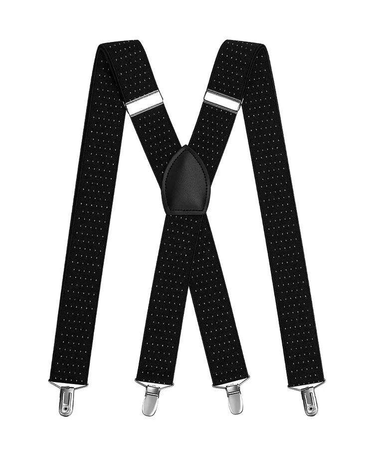Trousers Mens Brown Leather Suspenders 118CM Braces Custom Printed Suspenders