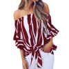 /product-detail/off-shoulder-summer-cover-up-burgundy-striped-lady-blouse-60778211465.html