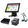 Low price black cash register pos systems computer supermarket wireless pos