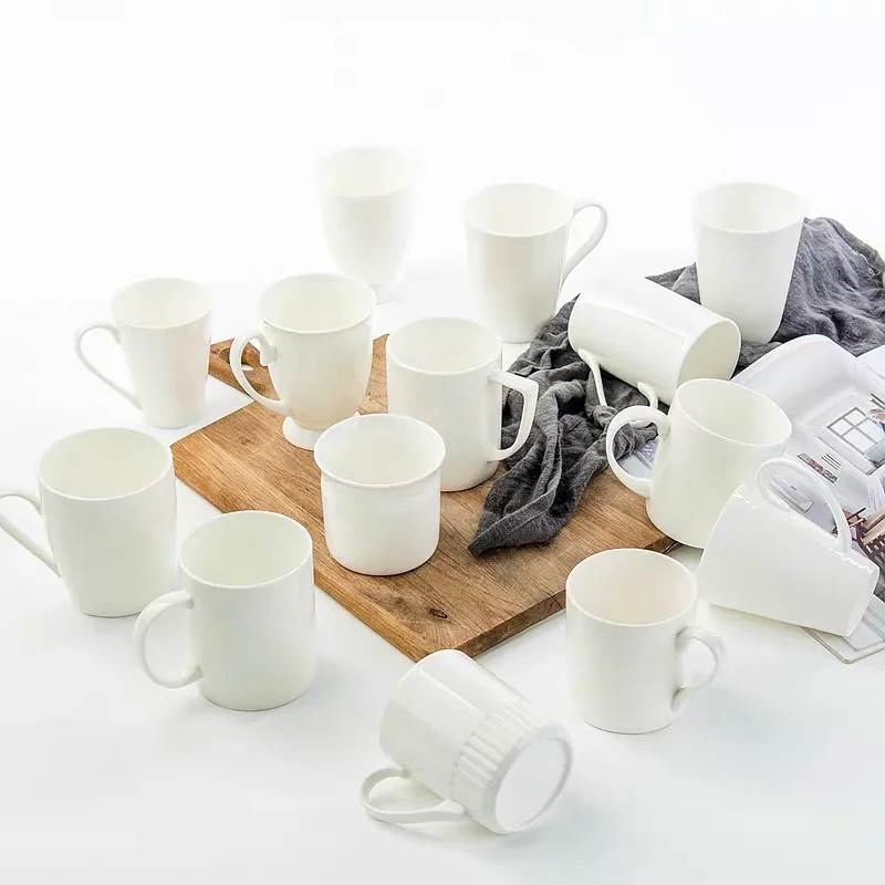 Advertising Custom White Porcelain Coffee Mug Cup With Logo