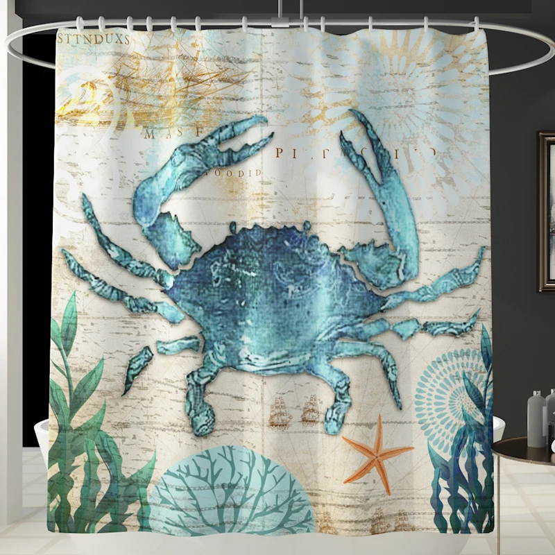 Ready to ship Bathroom Curtain Waterproof Fabric Shower Curtain and Bath Mat Cover Set 4Pcs