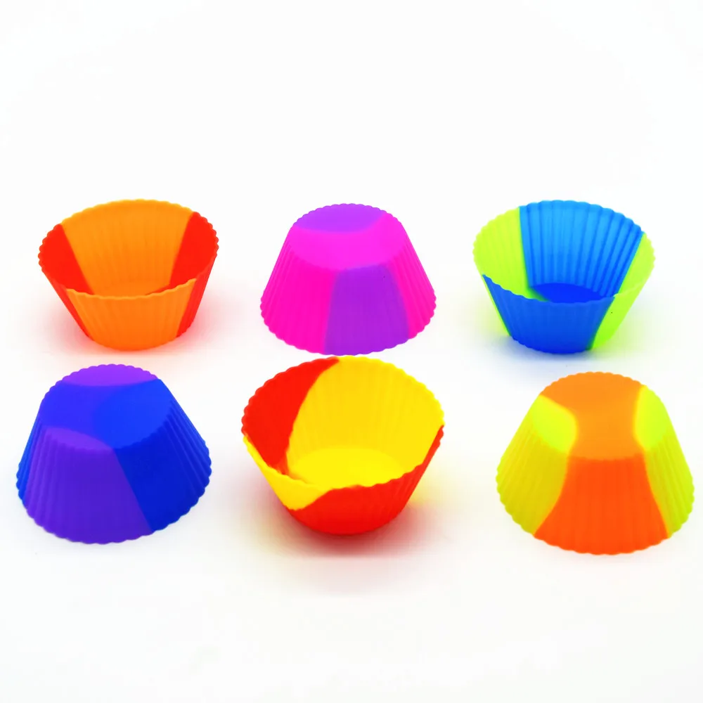 Bhd Nonstick Easy Clean Reusable Cupcake Liners Muffin Cups Silicone