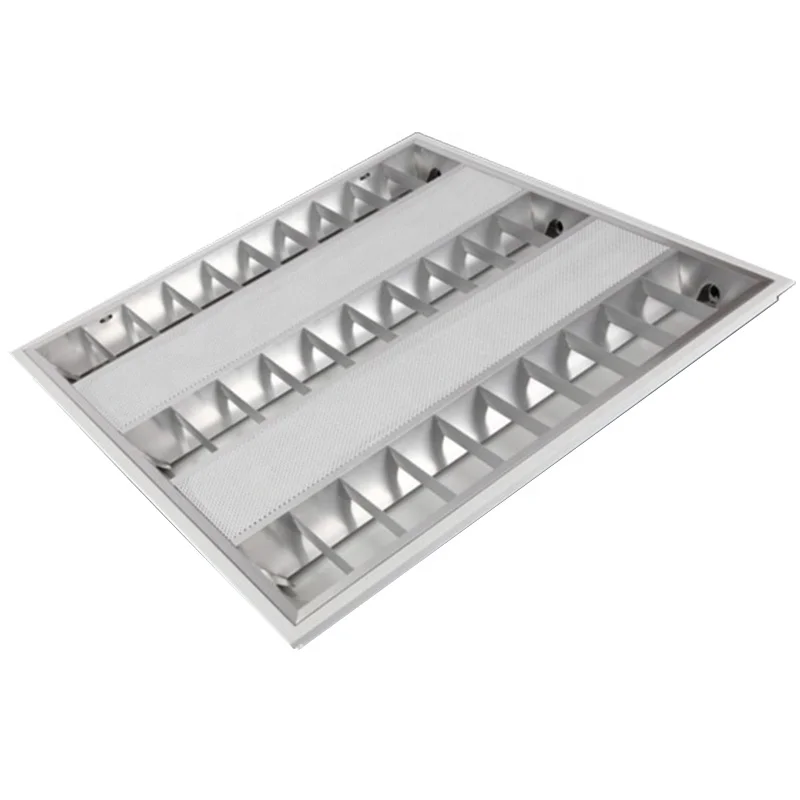 Eco-friendly CE Rohs 600x600mm ceiling indirect luminaire 2x2 grille fluorescent fitting