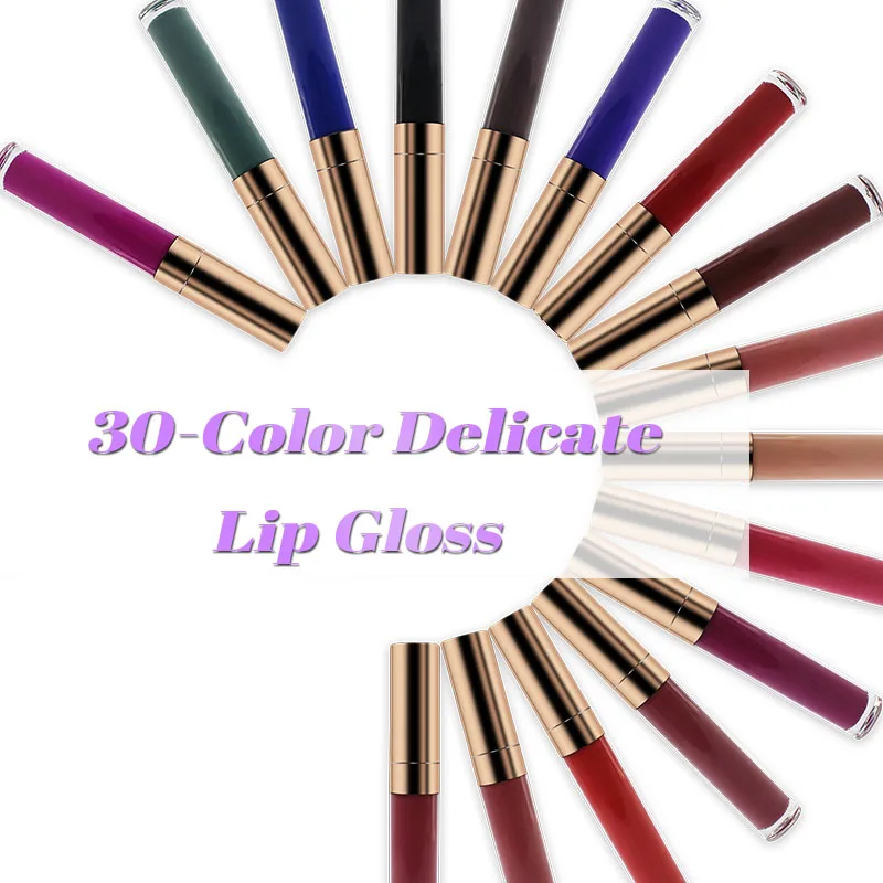 Vegan Cosmetics Private Label Waterproof Pigmented 30 Colors Liquid Matte Lipstick