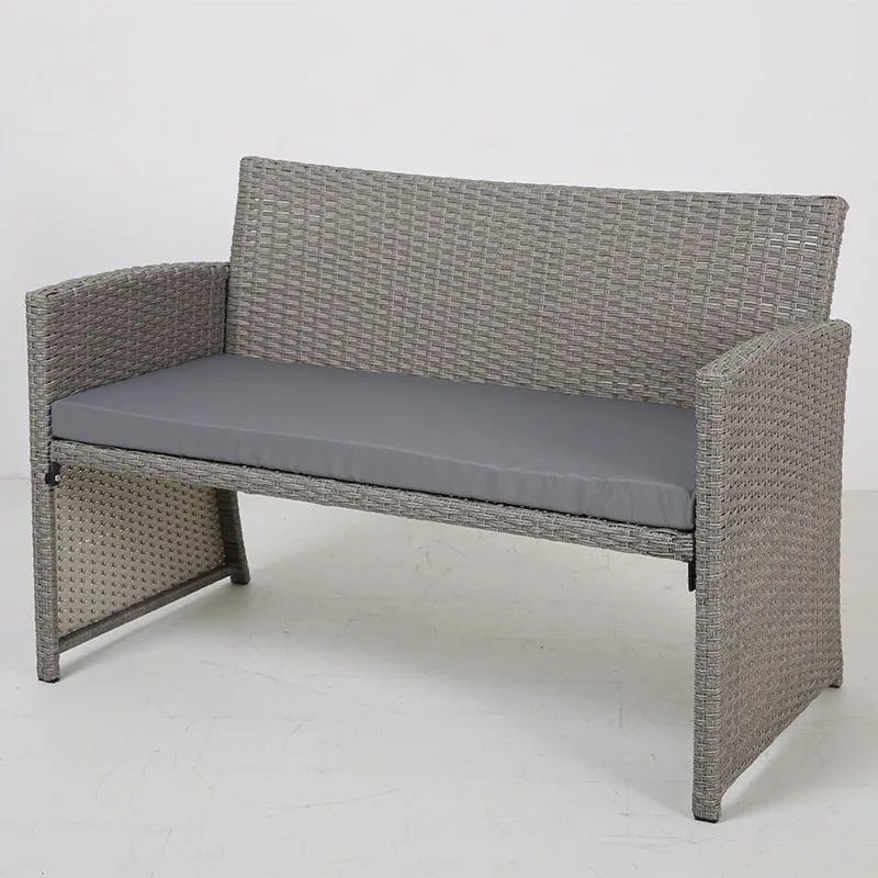 High Quality Garden Furniture Steel Pipe Pe Rattan Garden Sofa Set For