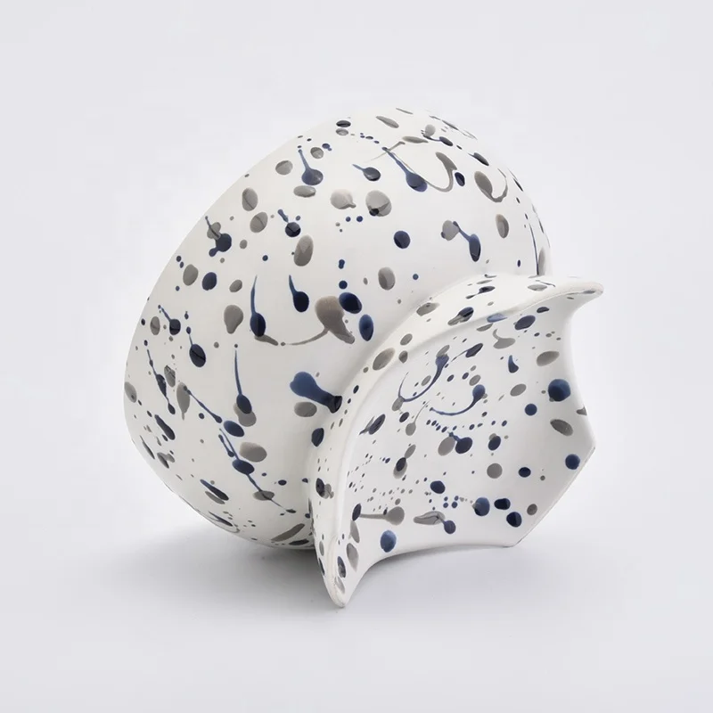 Handmade ceramic candle containers decorating filter candle holder in bulk
