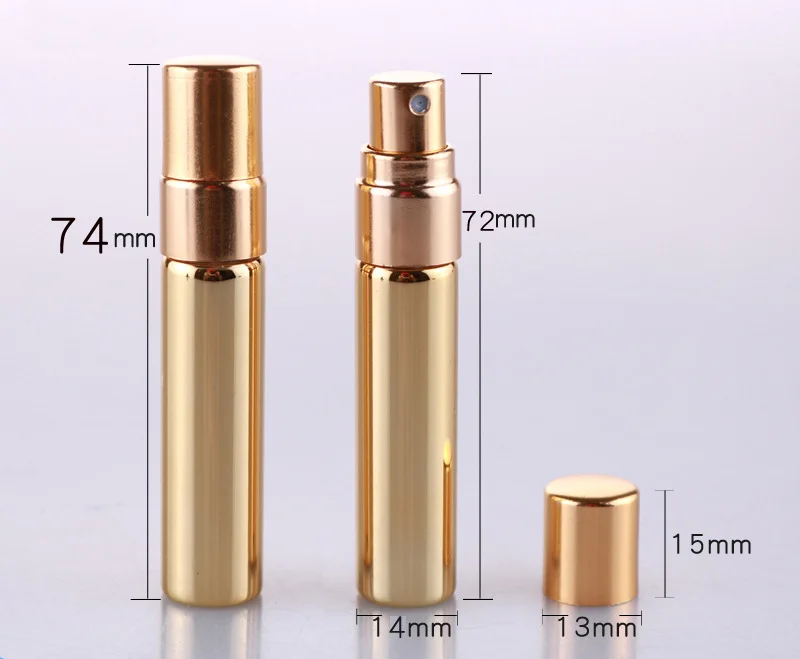 Perfume Sample Bottles Metal Spray Personal Sample Container Glass ...