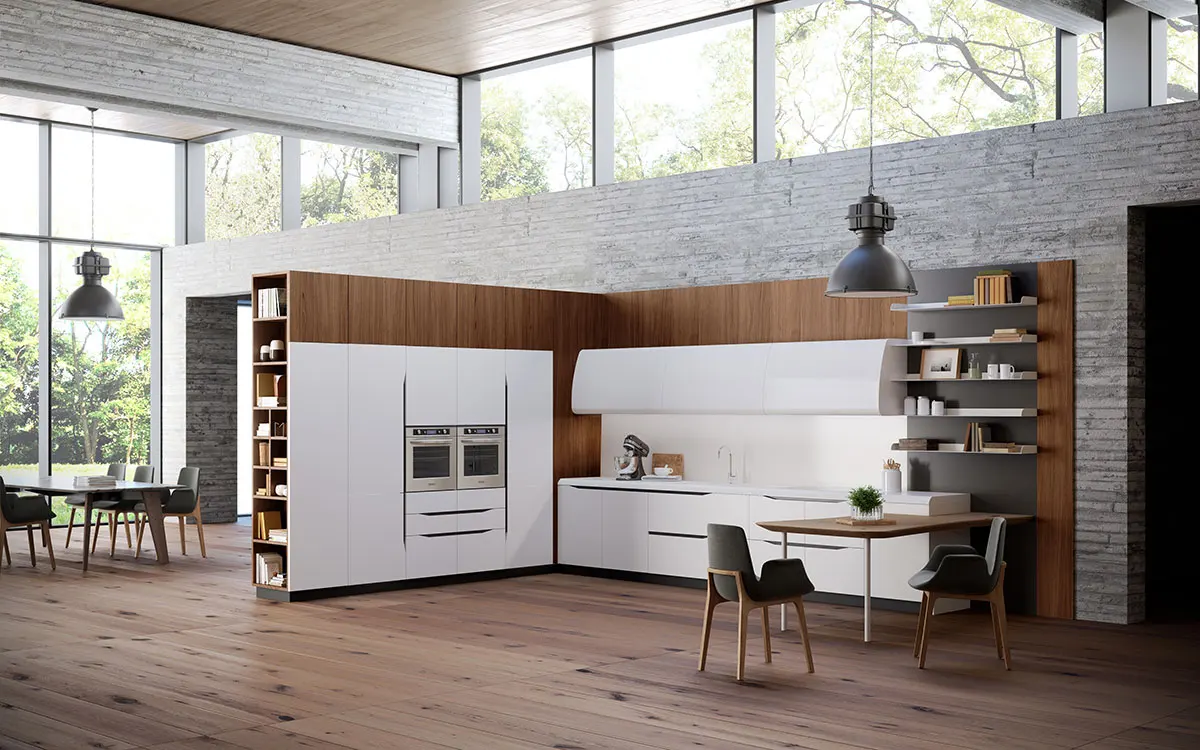 Refor Europe Modern design melamine kitchen cabinets island kitchen