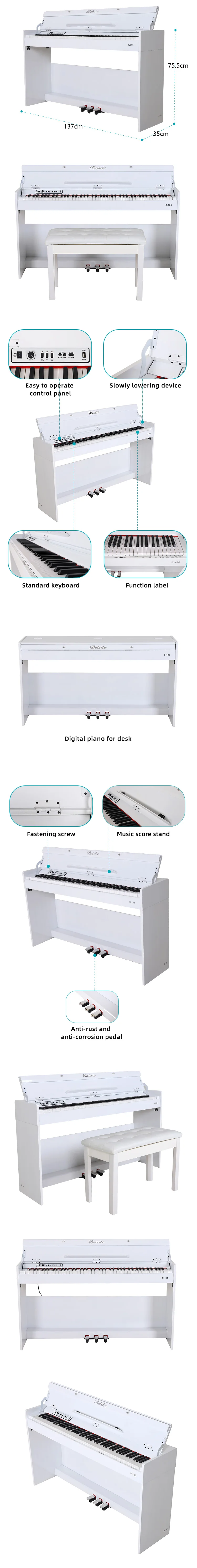 Electronic MIDI digital piano 88 hammer action baby piano keyboard