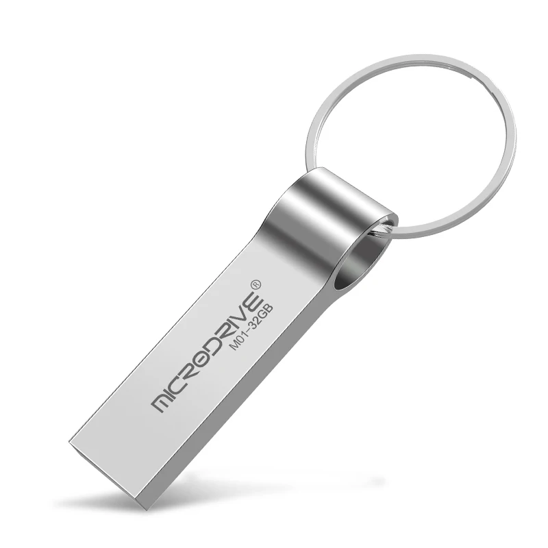 wholesale Custom Logo Stainless Steel Key chain USB pen drive 1GB 2GB 4GB 8GB 16GB 32GB 64g memory stick - ANKUX.COM