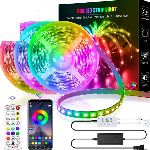 the control 5M 60led rgb color ip65 waterproof smd 5050 led light strip multicolor led light strip