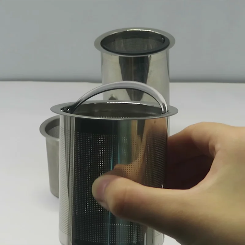 Stainless Steel Perforated Hole Tea Strainer Basket Micron Filter Mesh