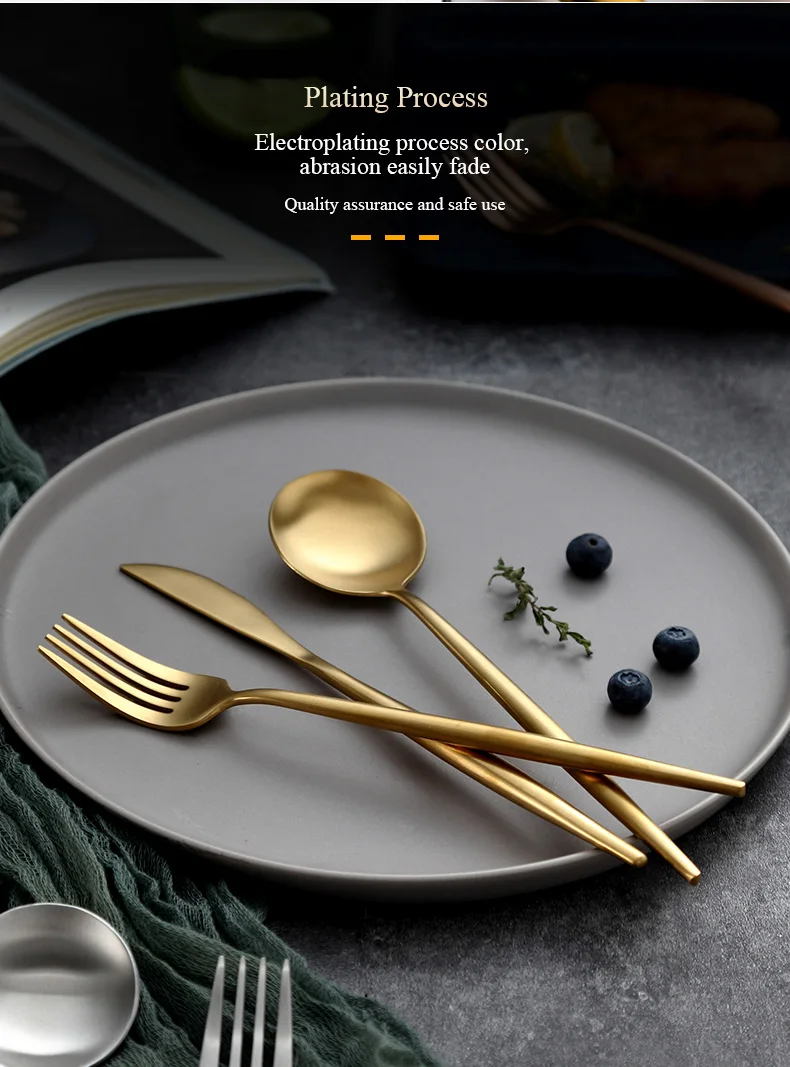 Luxury Matte Gold Cutlery With High Quality Stainless Steel Buy Luxury Portuguese Flatware
