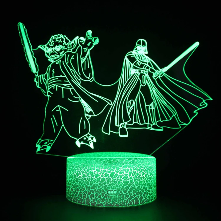 Home decoration Master Character Stars Wars Death 3D lights usb led night light 7 Color Changing Flash Toy popular gift