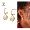 Slovehoony Island See Shell Drop Earrings In Sterling Silver Jewellery 18ct Gold Plated Hoop Ear Rings