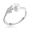 RINNTIN SR16 925 Sterling Silver Pearl Ring Design for Woman Jewelry