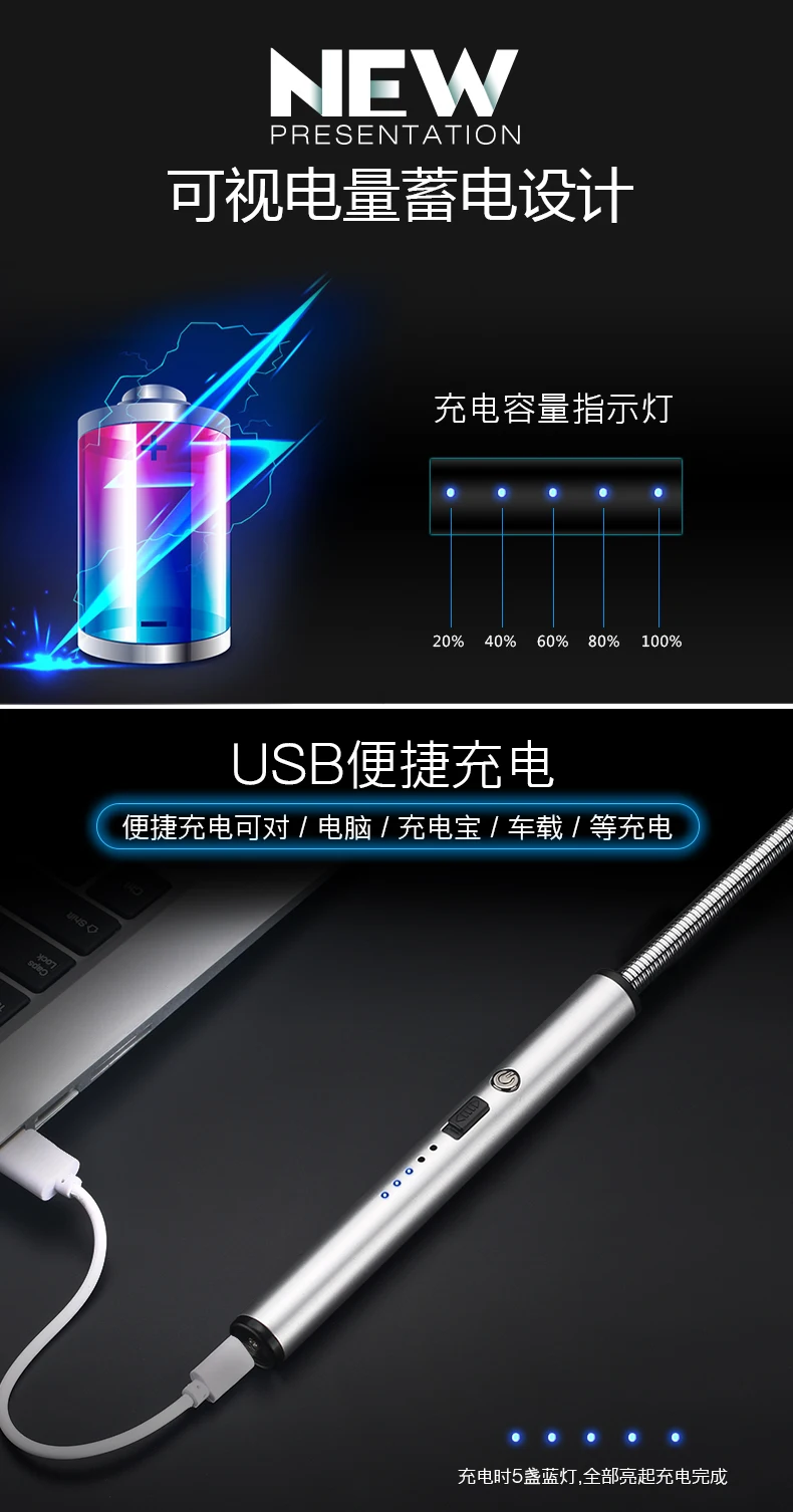 Customized Logo From China Promotional USB Electronic Lighter Factory For Advertising Supplier