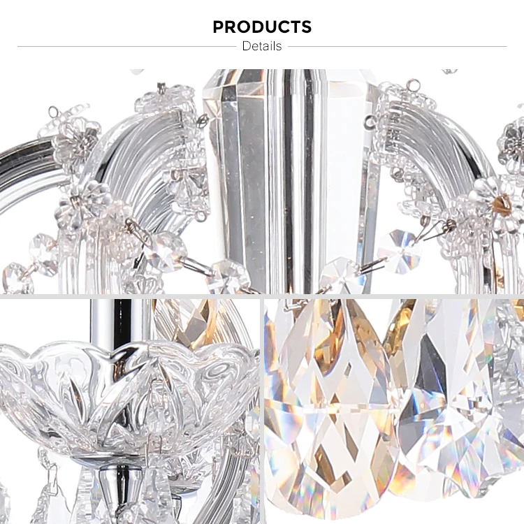 Modern Wedding Decoration Indoor Ceiling Pendant Light Vintage Crystal Chandelier