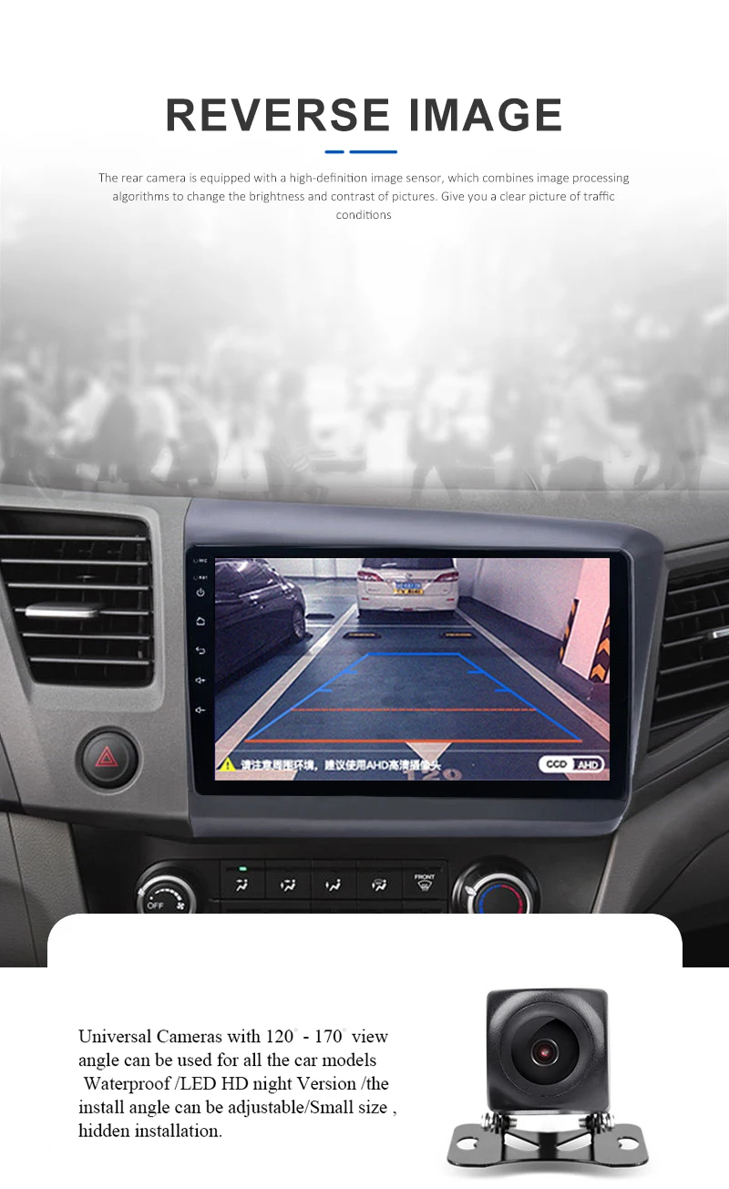 9" Android Car DVD GPS Multimedia Player for Honda Civic (2012-2016) With Octa Core 4GB RAM + 64GB ROM/CarPlay/DSP/Wi-Fi/4G