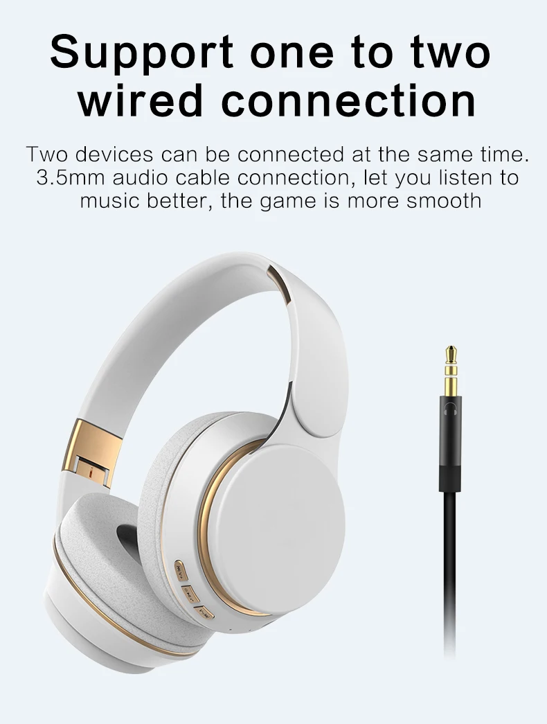 Bests Headband Earphones Wireless Music Stereo Earphone Wireless Blue Tooth Headset Noise Cancelling - ANKUX.COM