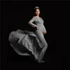 /product-detail/grey-slim-fit-jersey-maternity-dress-floor-length-v-neck-maternity-gown-for-photo-shoot-wedding-dress-for-photography-62311094666.html