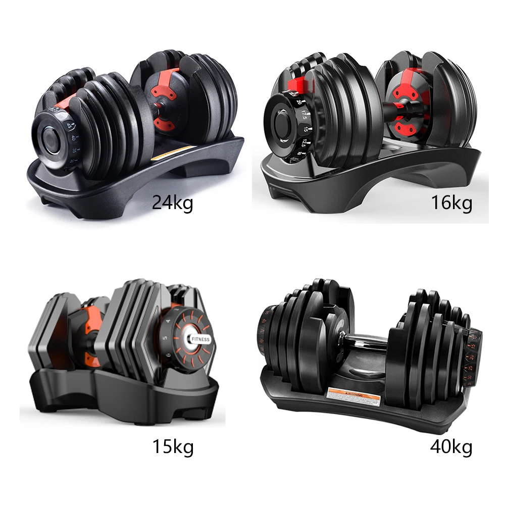 
5 To 90lb Iron Adjustable Dumbbell Set 40Kg 24Kg Gym Fitness Dumbbells Weights 24 40 Kg 552 1090 Home Weight Equipment For Sale 