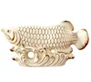 2017 Decoration With Liquid Gold Ceramic Fish Crafts