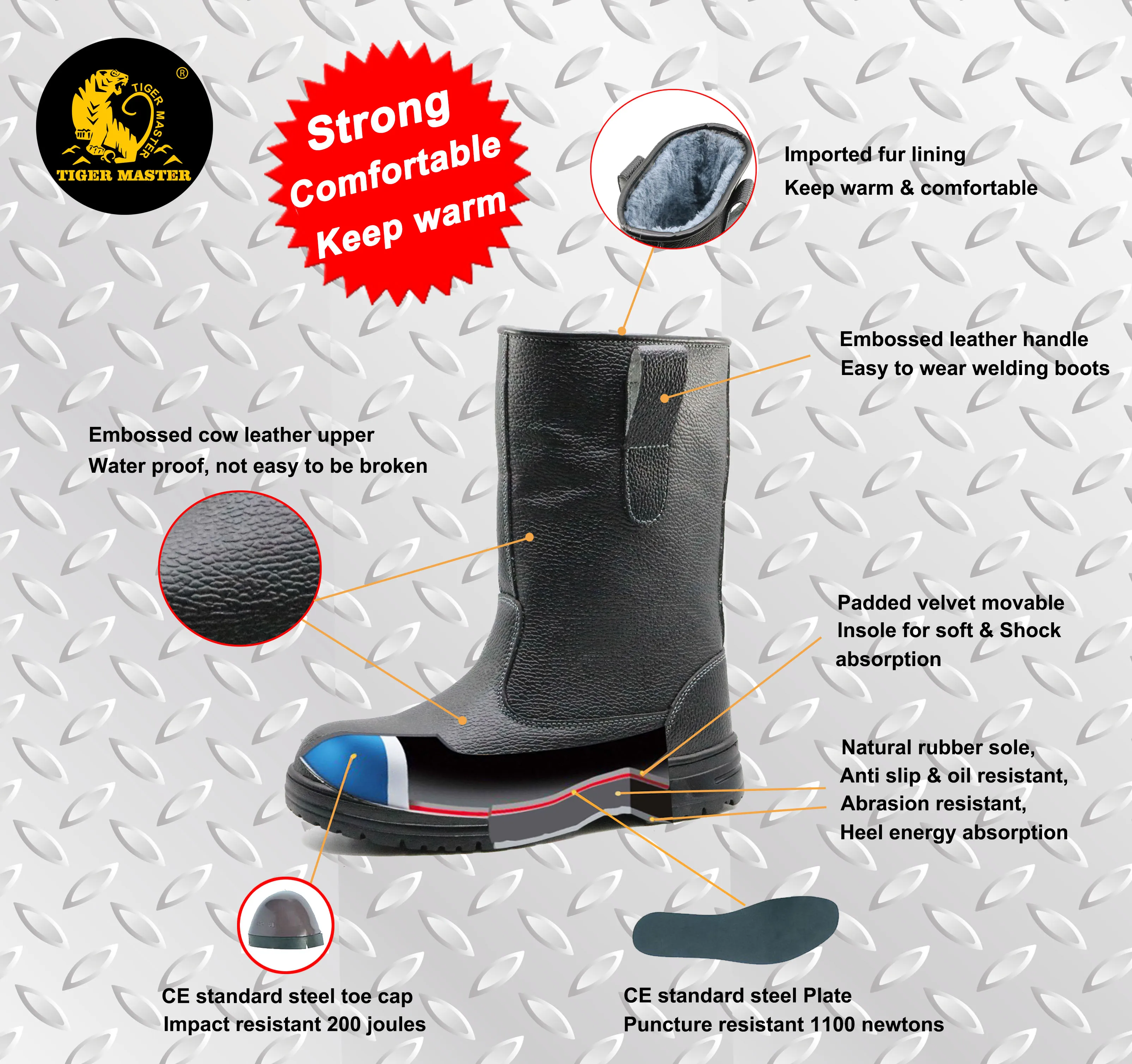 slip on welding boots