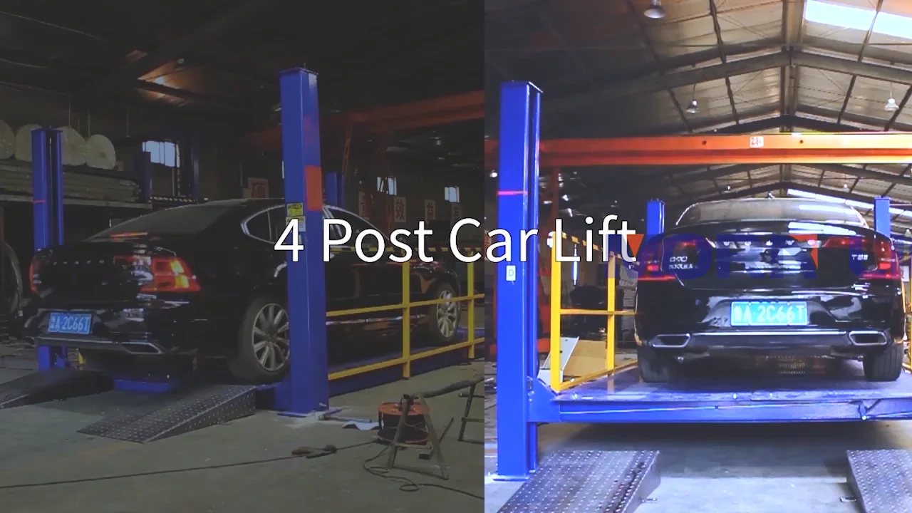 Morn 4 Post Hydraulic Car Lift Platform Vehicle Car Parking Elevator Four Post Car Lift For Home