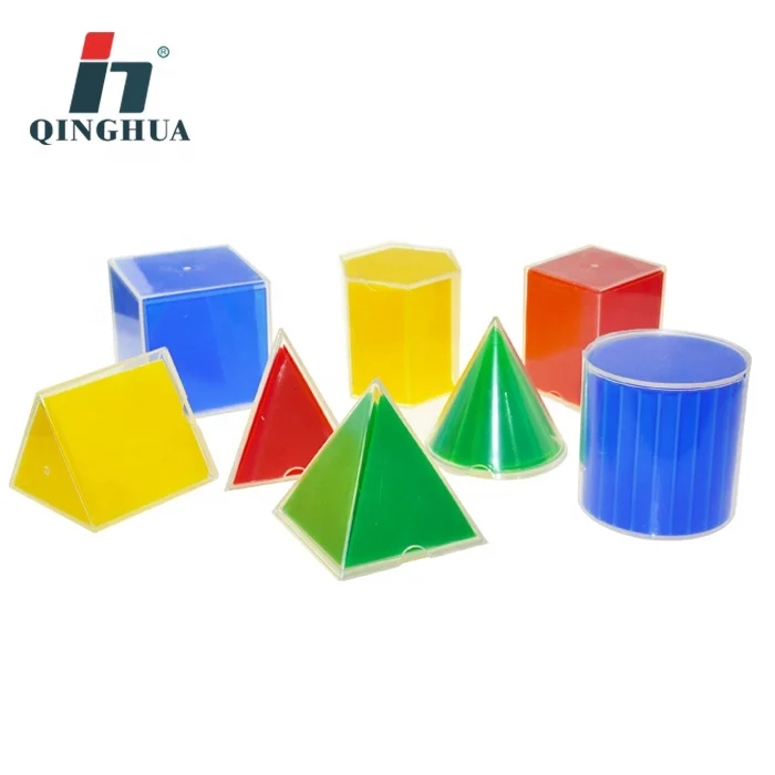 
High quality mathematic material plastic geometric cubes in outspread 8pcs 