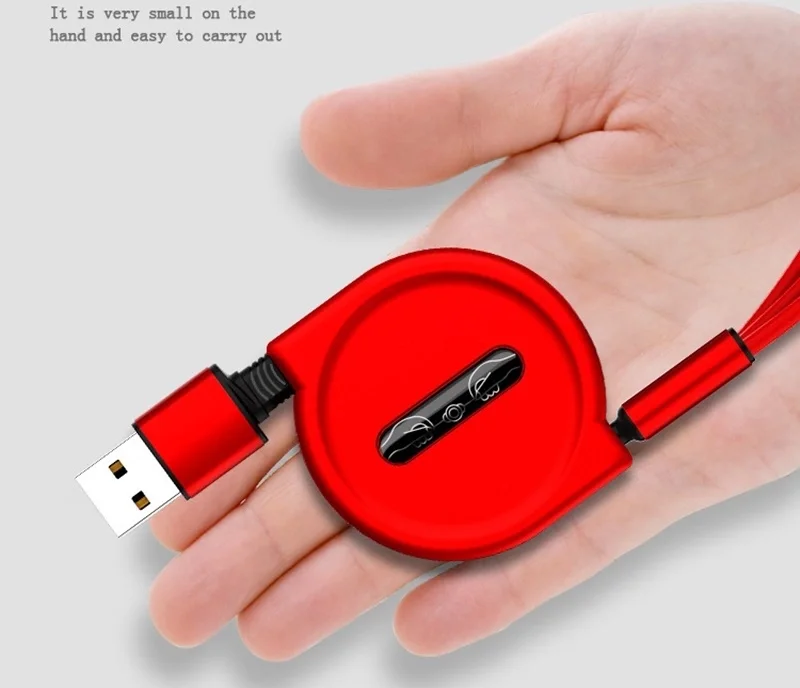 High Quality Can Expansion 3 in 1 Telescopic Data Line One Dragging Three Android Type-C Mobile Phone Charging Cable - ANKUX.COM
