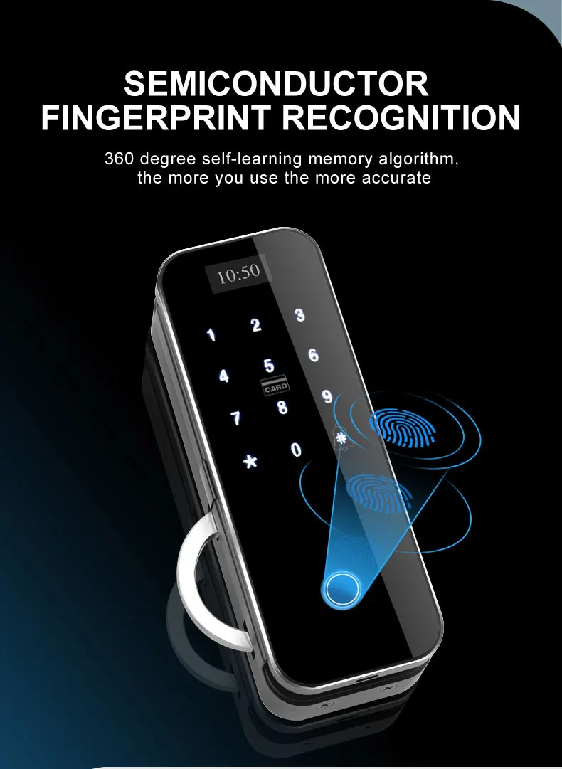 Double side door control high quality sliding glass door lock for office home