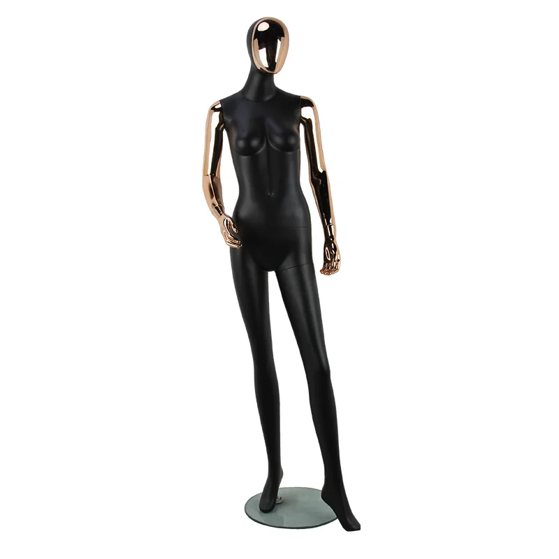 High Quality Window Display Female Full Body Black Mannequin Female