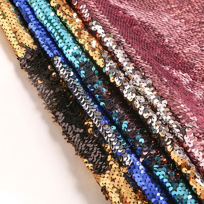 Two Sided Allover Mermaid Pearl Sequin Fabric Reversible - Buy ...