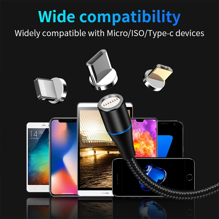 3 in 1 Usb Magnetic Braided Usb Data Magnetic Charging Cable - ANKUX.COM