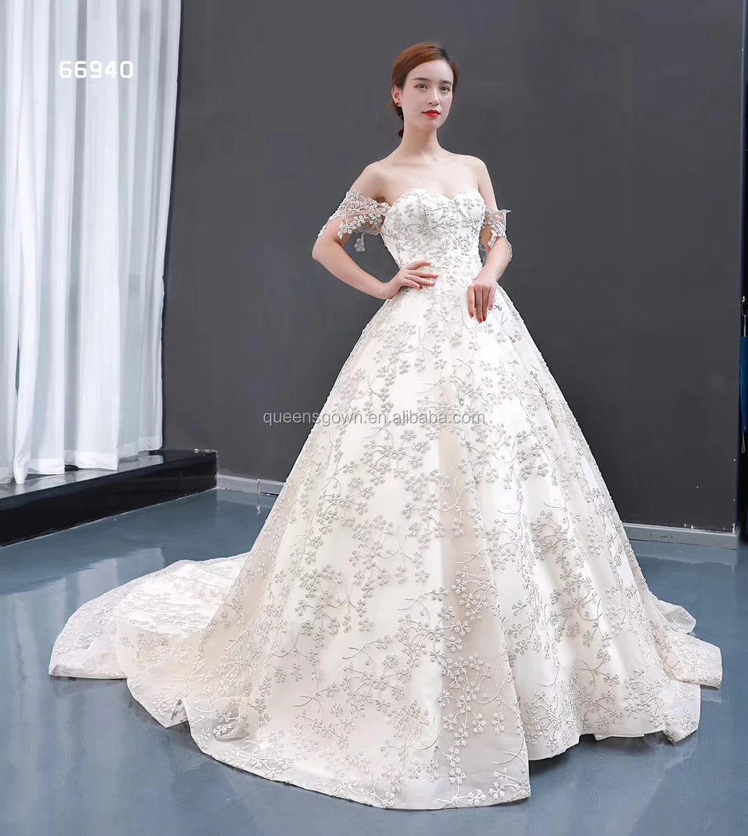 Andy Chang on LinkedIn: Long Lace Suspender Long Wedding Dress