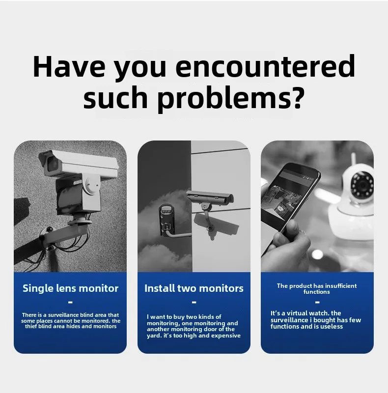 Cloudbirds V360pro Auto AI Detecting HD Night Vision 360 Panoramic Wireless Wifi Remote IP 4G Triple CMOS Network PTZ Camera