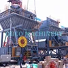 Eco hopper with bag filter system for dust control to load or unload bulk cargo to conveyor