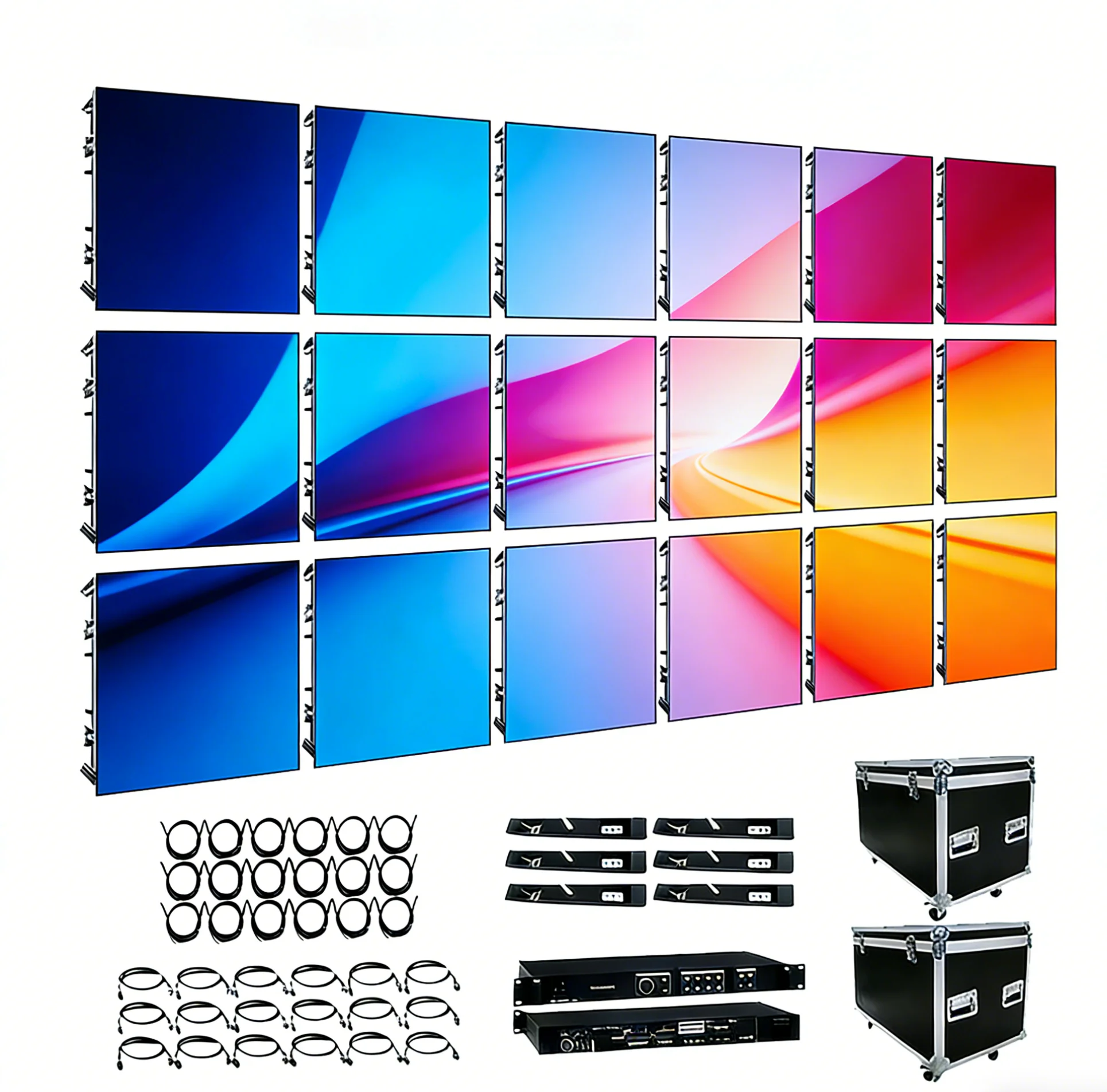 Engineering schematic showing wall reinforcement points and load distribution for 146-inch TV mounting