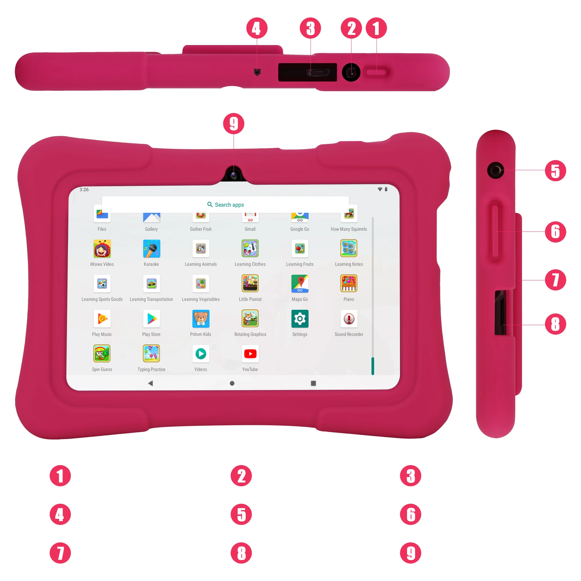 Teclast T30 full LCD + digitizer assembly showing 2.5D curved glass and FPC749-V2.0 ribbon cable