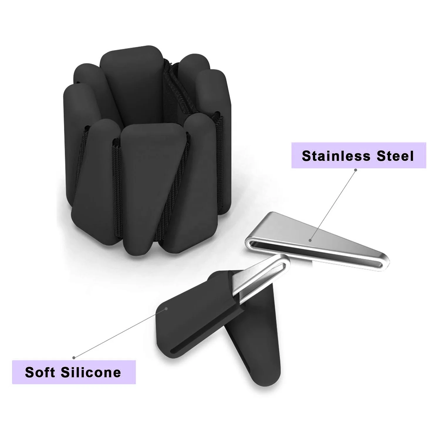 Adjustable Durable Triangle Silicone Wrist Weights Bracelet